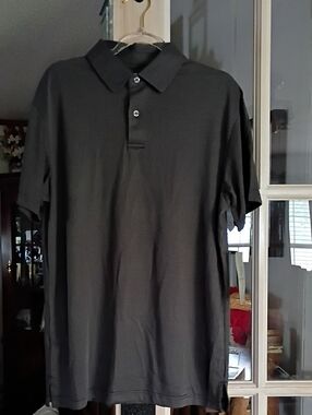 PGA Tour Black Short-Sleeve Polo